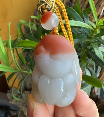 杨玉家天然黄龙玉生肖兔子证书