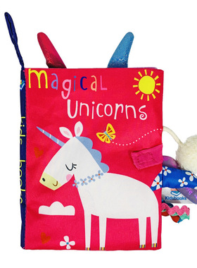 跨境爆款kidsbooks婴儿立体尾巴布书宝宝撕不烂儿童响纸安静布書