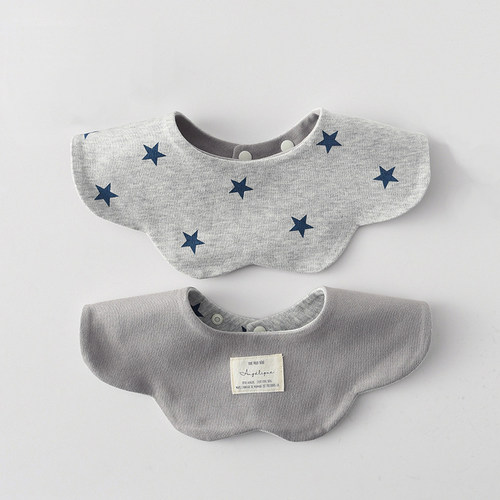 可爱风婴儿柔软舒适双面纯棉围嘴