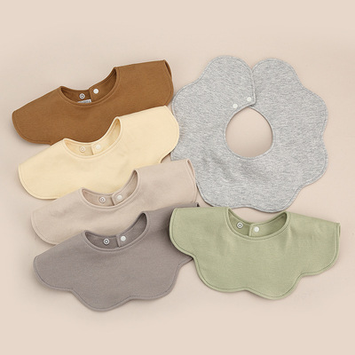 韩国进口儿童口水巾A类纯棉围嘴