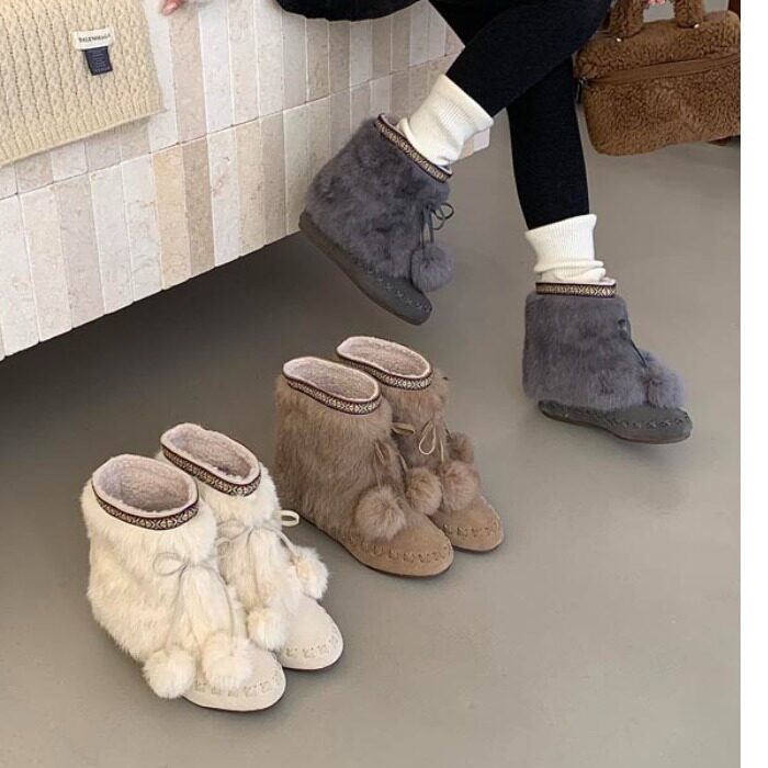 浅口复古尖头单鞋金属扣