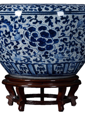 景德镇手绘仿古风庭院水培瓷器