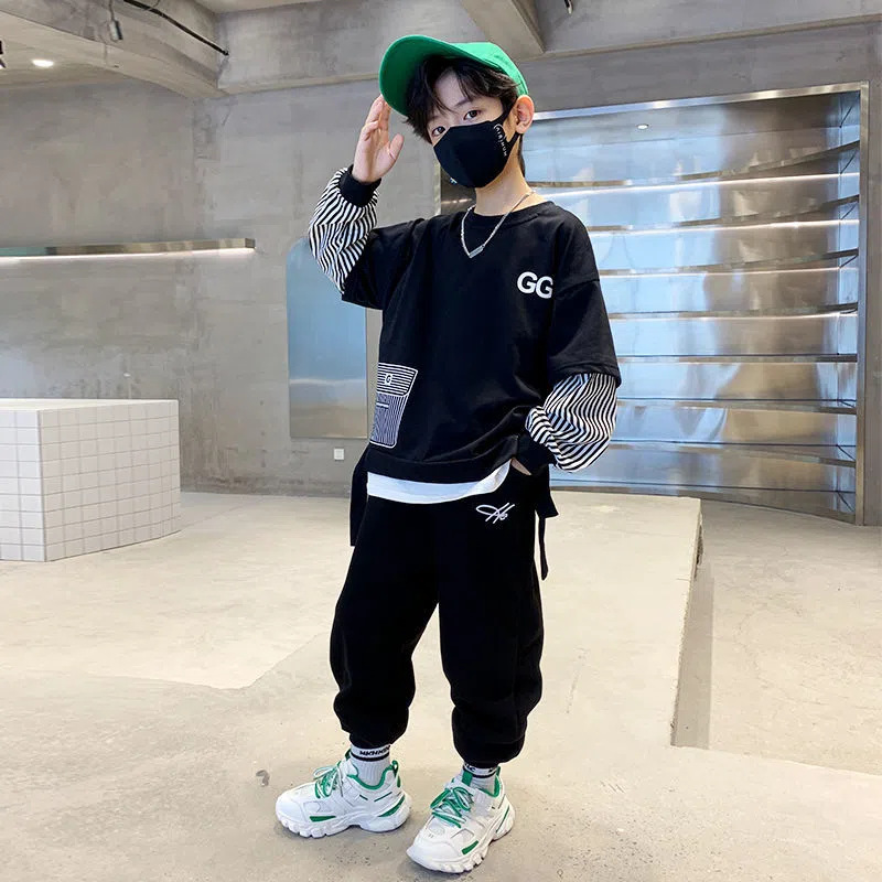 男童套装春秋款儿童运动衣服+裤子两件套潮宝宝秋款洋气秋季大童