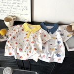 新款 儿童短袖衫纯棉男童夏装女童单件宝宝T恤婴儿衣服夏季POLO衫