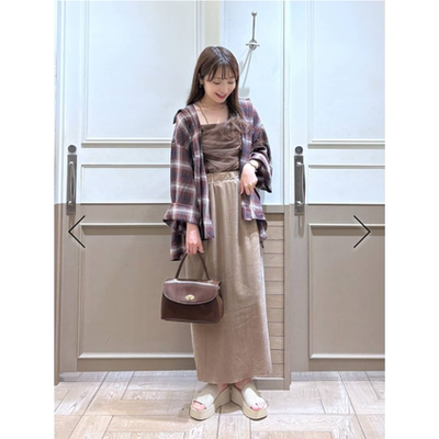 LF2025早秋 薄款丝绒复古直筒型百搭半身长裙QC