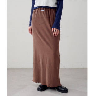kas2026春夏 毛巾布超显瘦气质半身直筒长裙