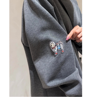 ear2025秋冬 刺绣贴标宽松卫衣 太空系列联名款