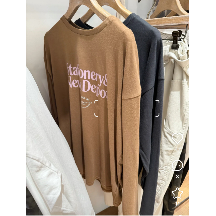 纯正！2025秋冬 配色字母印花宽松圆领长袖T恤,女装/女士精品,T恤,淘宝优惠券,粉丝福利购,淘宝优惠卷