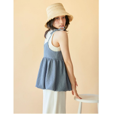 纯正！2025夏季 肌理感气球摆减龄系带吊带