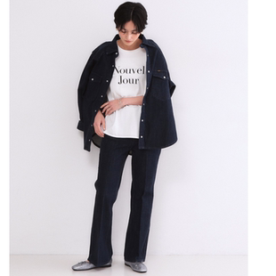 小众2026春夏 百搭T恤 简约基础字母印花宽松长袖