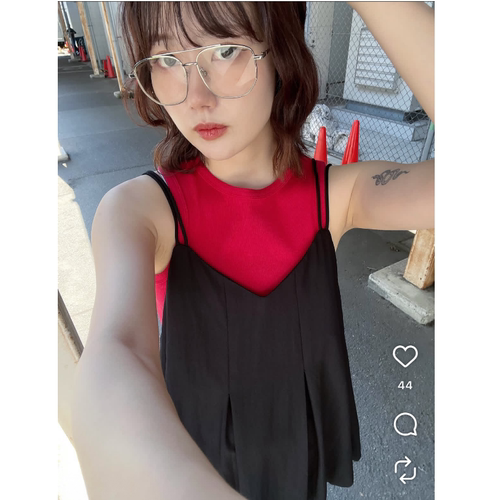 K*F2026夏季 人气系带减龄宽褶叠搭B备吊带
