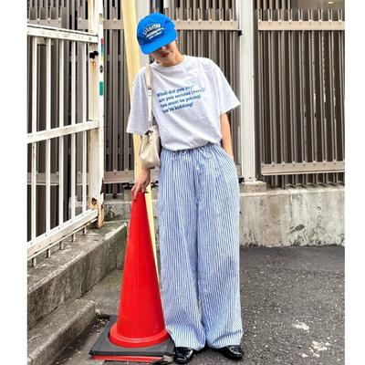 CP2026夏季 unisex男女同款 凹凸立体格子纹理竖条休闲长裤