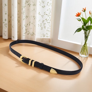 新女士凯旋门牛皮皮带女针扣腰带女百搭欧版西装连衣裙裤带配西裤