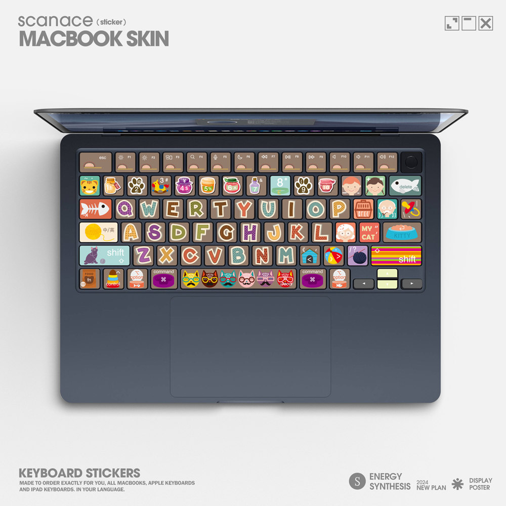 适用于mac pro键盘贴纸苹果笔记本贴膜MacBookair13保护膜