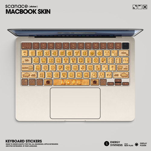 适用于mac pro键盘贴纸苹果笔记本贴膜MacBookair14寸 15寸