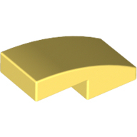 全新乐高LEGO正品零件 11477 2x1 斜面砖 弧形砖 6147726 浅黄色