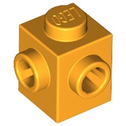 全新乐高LEGO正品零件 26604 1x1 两侧带凸点砖 6292415 中黄色