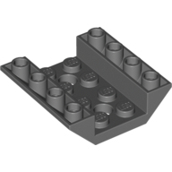 全新乐高LEGO正品零件 72454 4x4 带孔反向斜坡砖 4658974 深灰色