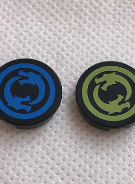 全新LEGO乐高 14769 2x2 圆光板 龙图徽标  6253839 6254810 黑色