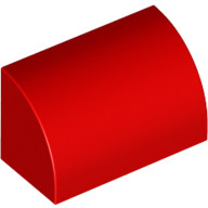 全新乐高LEGO正品零件配件 37352 1x2x1 光面弧形砖 6252037 红色