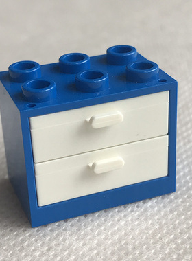 全新乐高LEGO 92410 4532b 2x3x2 柜子 蓝棕 2x3 抽屉 4536 白色