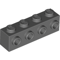 全新乐高LEGO正品零配件 30414 1x4 单面带凸点砖 4210725 深灰色