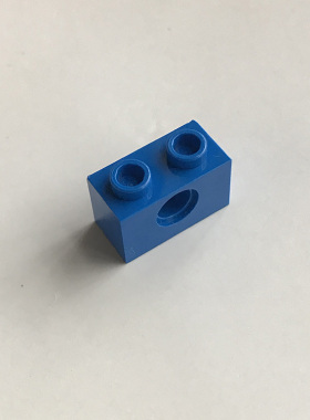 全新乐高LEGO正品零件配件MOC 3700 1x2 带一孔砖 370023 蓝色