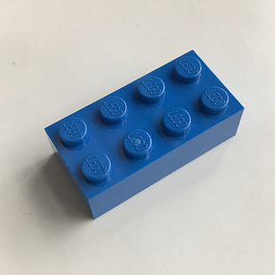 全新乐高LEGO正品零配件MOC 3001 2x4 基础砖 300123 蓝色