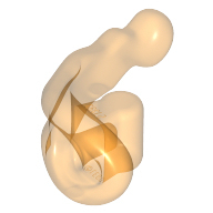 全新乐高LEGO 27393 32643 气功波 能量发射波 6296643 透明橙色