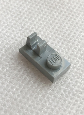 全新乐高LEGO正品零件MOC 92280 1x2顶部带夹口板 4598526 浅灰色