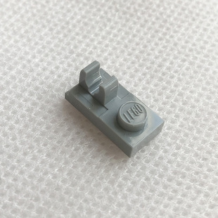 全新乐高LEGO正品零件MOC 92280 1x2顶部带夹口板 4598526 浅灰色