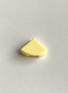 全新乐高LEGO正品零件 25269 1x1 1/4 圆光面板 6228969 浅黄色