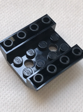 全新LEGO乐高正品零件 72454 4x4 带孔反向斜坡面砖 4658977 黑色