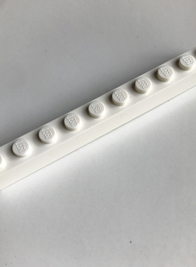 全新乐高LEGO正品零件配件MOC 6111 1x10 基础砖 611101 白色