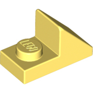 全新乐高LEGO零件 92946 15672 1x2 切角斜坡面砖 6296495 浅黄色