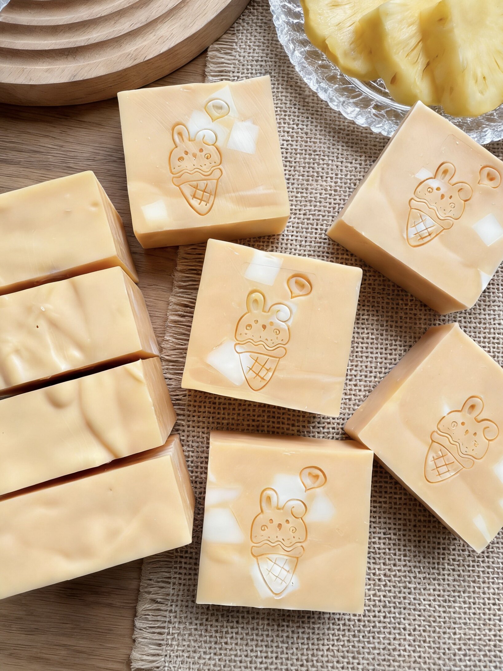 【沐浴】凤梨椰果手工冷制皂葡萄清爽好闻植物天然菠萝幸福小物