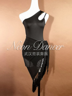 斜肩连体上衣 练功服套装 臀巾 Daria同款 NeonDancer专业拉丁舞服