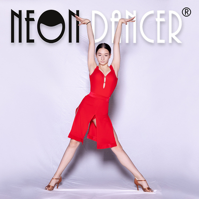 NEONDANCER拉丁舞同款开衩量身