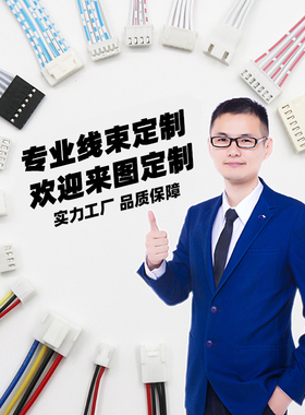 线束加工端子线xh2.54端子线PH蓝白杜邦线硅胶连接电子线电源排线