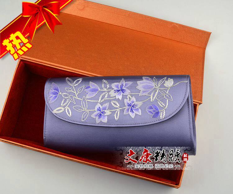 苏绣晚宴包高端精品真丝礼服晚装旗袍手拿夹包纯手工刺绣新年礼品