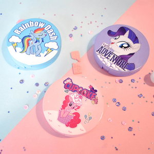 oksense小马宝莉化妆镜充电宝LED灯补光镜子移动电源迷你便携创意