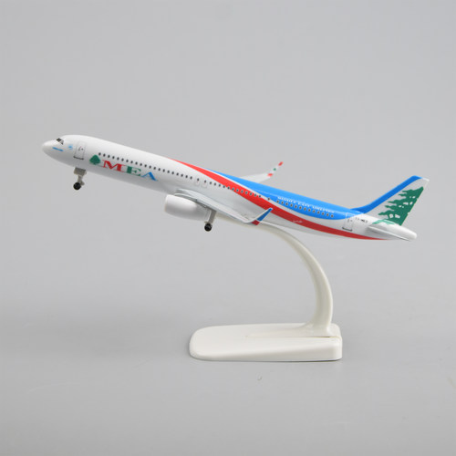 20cm黎巴嫩航空空客A321仿真合金客机模型飞机民航摆件礼物MEA