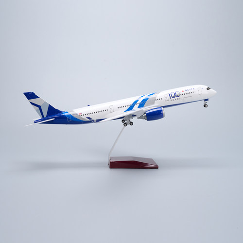 带灯达美航空空客350仿真民航客机飞机模型百年纪念摆件Delta礼品