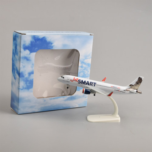20cm智利捷聪航空合金A320仿真拼装客机模型飞机摆件礼物JetSmart