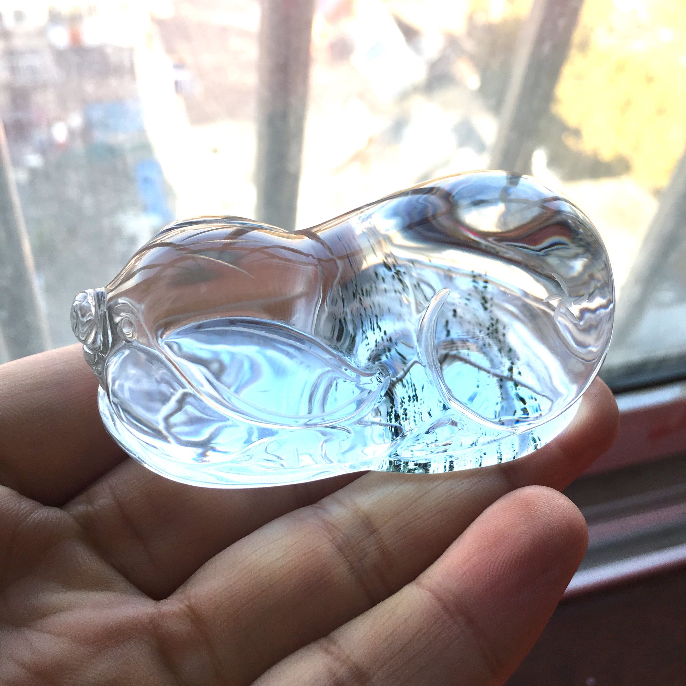 精雕天然白水晶雕刻猪摆件白水晶小猪摆件家居发财猪天然水晶摆件