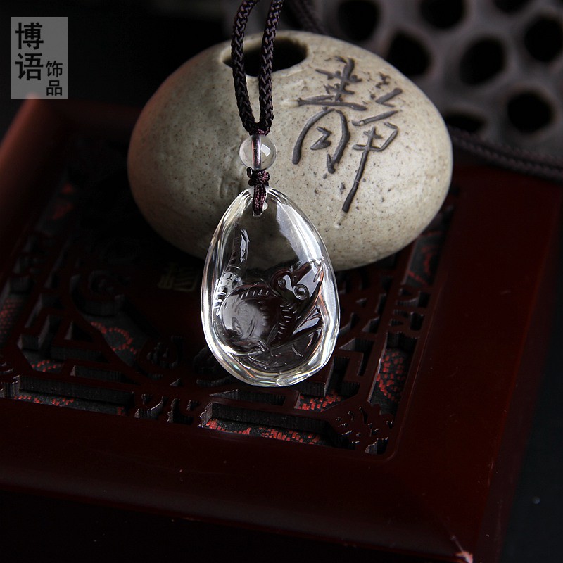 老鼠挂件鼠项链生肖水晶鼠吊坠