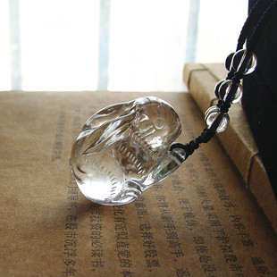 精雕天然白水晶兔子项链立体水晶兔子挂坠生肖水晶兔吊坠男女项坠