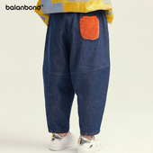 中小童裤 香蕉裤 子灯笼裤 女童牛仔裤 儿童休闲哈伦萝卜裤 春新款 童装