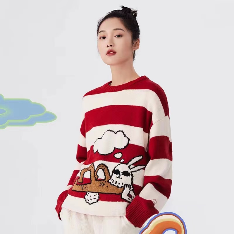 李宁时代少年团同款日进斗金新年款编织衫男女款2024本命年毛衣