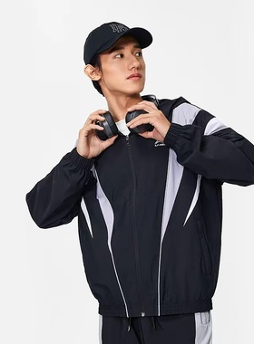 正品断码李宁运动风衣男子春秋季防泼水连帽外套AFDT033吊牌遗失